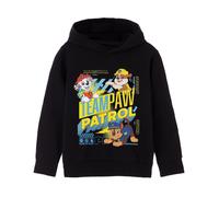 Paw Patrol Boys Hoodie in Black | Team with Chase, Marshall and Rubble Hooded Sweatshirt | Pups At Play Graphic Hoodie for Kids | Hoody Jumper Series Movie Merchandise Gift for Him
