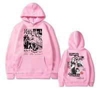 Hoodie Rock Band Mane-skin Printed Hoodie Men's Retro Punk Oversized Sweatshirt Men's Fleece Cotton Hoodie Men's Loose Street Hoodie XS-3XL-Pink||M