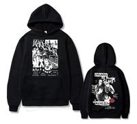 Hoodie Rock Band Mane-skin Printed Hoodie Men's Retro Punk Oversized Sweatshirt Men's Fleece Cotton Hoodie Men's Loose Street Hoodie XS-3XL-Black||L