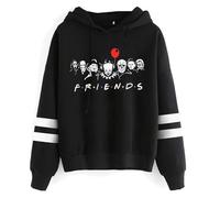 Hoodie stephen king Men's and Women's Long Sleeve Sweatshirt Sweatshirt, Classic Crew Neck Pullover Fun Printed Sweater Horror Pattern Jacket Role Playing Sweatshirt Fashion Casual Top-black||XL