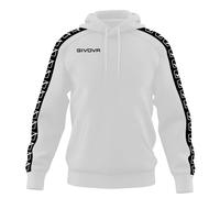 Hoodie strip Givova Tarry Blanc M