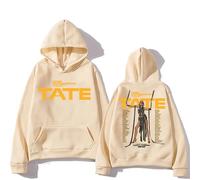 Hoodie Tate McRae Hooded With Hooded Aesthetic Casual Fleece Sweatshirt Long-sleeved Fashion Women Clothes Vintage Pullovers XS-3XL-Khaki||XL