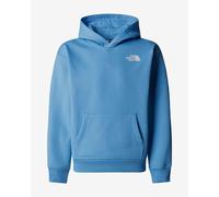 Hoodie The North Face Vertical Graphic Light Blue White Girls - XS