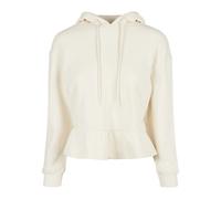 Hoodie Urban Classics ladies organic volants (large sizes) Blanc 4XL