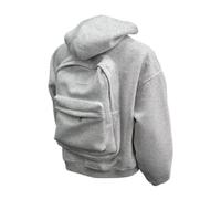 Hoodie With - Creative Lightweight | Sweatshirt Jackets With Extra Pockets | For Campus, Daily Travel, Lifestyle, Commuting, Hiking, Outdoor Fashion, Multicolour, L, Unisex