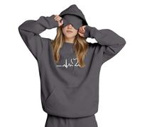 Hoodie with Eye Mask Built In,Airplane Mode Travel Hoodie with Hidden Pockets,Women Fashion Hidden Pockets Sweatshirt Pullover,Wearable Blanket Hoodies for Adults Men Women Love wave print