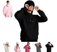 Hoodie with Eye Mask Built In,Comfrt Airplane Mode Travel Hoodie,Wearable Blanket Hoodie for Men Women Sleep (Black, XL)