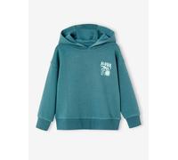 Hoodie with Motif on Chest for Boys, Basics petrol blue