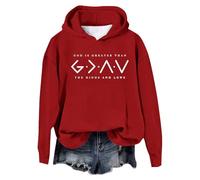 Hoodie With Zip Pockets,God Is Greater Than The Highs And Lows Sweatshirt Women Pullover Long Sleeve Graphic Top