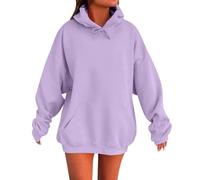 hoodie women,Hoodies for Women UK Oversized Sweatshirts Hooded Long Sleeve Shirts Cute Loose Y2K Clothes Fall Hoody Pullover Top Holiday Festival Wear Activewear, Purple 3XL