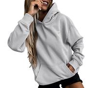Hoodie Women's Blue Hoodie Women's White Hooded Long Sleeves Hooded Pullover Loose Casual Sweatshirts Classic Plain Sweat Jacket Outdoor Cuddly Streetwear 2024