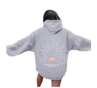 Hoodie Women's Hooded Pullover, Sweat Jacket, Sweatshirt, Sunset Hoodie, Beach Hoodie, Oversized Hoodie, Beachy Sweatshirt, Beachy Hoodies, Coconut Girls Surf Hoodie, Beach (Grey, XL)