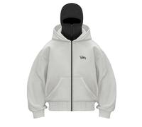 Hoodie Zip Men's Hoodie with Zip and Balaclava, Black Hoodie Men, Men's Sweat Jacket, Windproof Warm Sweatshirt, Hoody Jacket, Long Sleeve Coat, Transition Coat