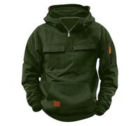 Hoodies for Boys Casual Quarter Zip Pullover Tractical Long Sleeve Outdoor Athletic Youth Sweathshirt Sports Hoodie Army Green