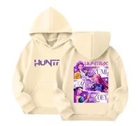 Hoodies for Girls Boys, Huntrix Hip Hop Hoodies, Y2k Pullover Anime Print Sweatshirt Kids