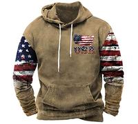 Hoodies for Men Casual Graphic Hoodie Usa Drawstring Hooded Sweatshirts Vintage Relaxed Fit Pullover with Pockets Fashion Long Sleeve Jumpers Mens Winter Clothes Tall