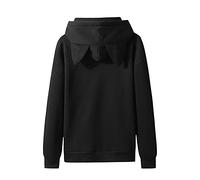 Hoodies for Men Cat Ear Fleece Couple Hoodie Solid Color Hooded Sweatshirts with Kangaroo Pocket Long Sleeve Drawstring Designer Jumper Regular Fit Pullover Winter Warm Top