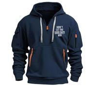 Hoodies for Men Quarter Zip Pullover Tactical Sweatshirt Vintage Long Sleeve Casual Fashion Hoodie With Pockets UK