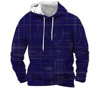 Hoodies for Men Uk | 3D Printed Hood Pullover | Loose Fit Long Sleeve Hoodie Sweatshirts | Drawstring Hoody Tops Casual Sportswear Athletic Workout Hooded Sweatshirts With Pocket Dark Blue