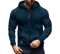 Hoodies For Men Uk Full Zip With Pocket - Cargo Military Hoodie Multi Pocket Oversize Hooded Sweatshirt Thermal Combat Tactical Work Hoodies Long Sleeve Casual Hoody Comfortable Fleece Jackets S-4Xl