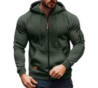 Hoodies For Men Uk Full Zip With Pocket - Cargo Military Hoodie Multi Pocket Oversize Hooded Sweatshirt Thermal Combat Tactical Work Hoodies Long Sleeve Casual Hoody Comfortable Fleece Jackets S-4Xl