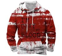 Hoodies For Men Uk - Mens Casual Print Hoodies Sweatshirt Fall Winter Long Sleeve Drawstring Pullover Slim Fit Lightweight Sweatshirt Comfy Warm Sweater Fashion Trend Streetwear Outdoor Sport Top