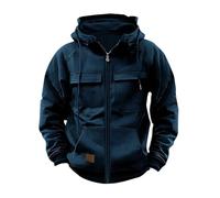 Hoodies For Men Uk Military Jacket Windbeaker Tactical Coat Cargo Sweatshirts Full Zip Hooded Sweatshirt Combat Jacket With Kanga Pocket Pullover Oversize Hoody Drawstring Jumper
