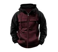 Hoodies For Men Uk Military Jacket Windbeaker Tactical Coat Cargo Sweatshirts Full Zip Hooded Sweatshirt Combat Jacket With Kanga Pocket Pullover Oversize Hoody Drawstring Jumper