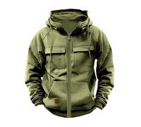Hoodies For Men Uk Military Jacket Windbeaker Tactical Coat Cargo Sweatshirts Full Zip Hooded Sweatshirt Combat Jacket With Kanga Pocket Pullover Oversize Hoody Drawstring Jumper