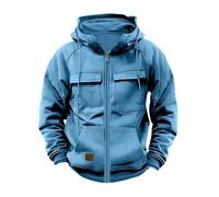 Hoodies For Men Uk Military Jacket Windbeaker Tactical Coat Cargo Sweatshirts Full Zip Hooded Sweatshirt Combat Jacket With Kanga Pocket Pullover Oversize Hoody Drawstring Jumper