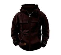Hoodies For Men Uk Military Jacket Windbeaker Tactical Coat Cargo Sweatshirts Full Zip Hooded Sweatshirt Combat Jacket With Kanga Pocket Pullover Oversize Hoody Drawstring Jumper