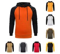 Hoodies for Men Uk Patchwork Hoodie Mens Color Block Pullover Sweatshirts Long Sleeve Drawstring Casual Designer Hoody Tops with Kangaroo Pocket Causal Activewear Fall And Winter Sport Tops