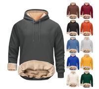 Hoodies for Men UK Warm Thick Fleece Lined Thermal Hooded Pullover Jumper Casual Hoody Plain Pullover Hoody Hooded Top Hoodie for Mens and Ladies Sweatshirts