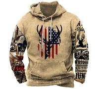 Hoodies for Men UK Winter Jackets Vintage Ethnic Tribal Print Graphic Hooded Oversized Cargo Camo Sweatshirts Tactical Long Sleeve Pullover Tops Casual Lightweight Tops Warm Outerwear