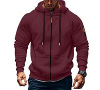 Hoodies for Men Uk Work Jumpers Cargo Military Hooded Sweatshirt Full Zip Fleece Lined Jackets Long Sleeve Patchwork Tactical Pullover Tops Comfortable Winter Gym Sport Outfits Hoody
