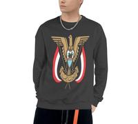 Hoodies For Men Yemen National Emblem Graphic Hooded Sweatshirt Long Sleeve Drawstring Hoody Tops With Pockets For Daily Use Leisure Activities Outdoors Picnics Deep Heather