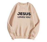 Hoodies for Women Christian Sweatshirt Jesus Loves You Sweatshirt Jesus Is King Hoodie Jesus Faith Shirts Religious God Pullover 2024 Fall
