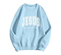Hoodies for Women Christian Sweatshirt Jesus Loves You Sweatshirt Jesus Is King Hoodie Jesus Faith Shirts Religious God Pullover 2024 Fall