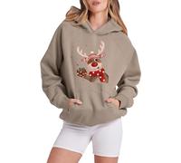 Hoodies for Women Christmas Hoodie Men Printed Jumper Long Sleeve Festival Comfortable Hooded with Pockges Casual Ugly Funny Xmas 3d Print Patterns Sweatshirt Pullover Couples Party Cool Tracky