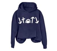 Hoodies For Women Cross Long Sleeve Holiday Activewear Ladies Hoodie Pullover Winter Fall Trendy Comfy Causal Hooded Sweatshirts (Blue, S) Long Jackets For Women Uk