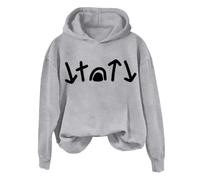 Hoodies For Women Cross Long Sleeve Holiday Activewear Ladies Hoodie Pullover Winter Fall Trendy Comfy Causal Hooded Sweatshirts (Grey, XXL) Bed Jackets For Women