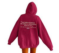 Hoodies for Women Dear Person Behind Me Letter Print Sweatshirts for Womens Long Sleeve Funny Word Graphic Street Fashion Hooded Sweatshirt Tops Y2K Kawaii Preppy Jumper Top for Teen Girls Ladies