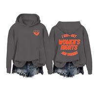 Hoodies For Women I Support 's Rights And Wrongs Holiday Activewear Long Sleeve Ladies Hoodie Pullover Hooded Sweatshirts Fall Trendy Winter Comfy Causal (Dark Gray, M) Womens Jackets Size 16