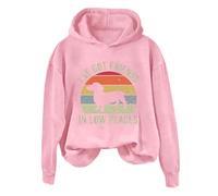 Hoodies For Women Ive Got Friends In Low Places Dachshund Holiday Activewear Long Sleeve Ladies Hoodie Pullover Winter Trendy Fall Comfy Causal Hooded Sweatshirts (Pink, S) Puffer Coats For Women Uk
