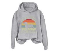 Hoodies For Women Ive Got Friends In Low Places Dachshund Holiday Activewear Long Sleeve Ladies Hoodie Pullover Winter Trendy Fall Comfy Causal Hooded Sweatshirts (Grey, XXL) Hooded Trench Coat Womens