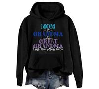 Hoodies For Women Mom Grandma Great I Just Keep Getting Better Pocket Holiday Long Sleeve Ladies Hoodie Pullover Hooded Sweatshirts Trendy Winter Comfy Causal Fall (Black, XXL) Hoodie Women