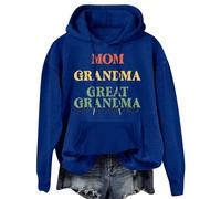 Hoodies For Women Mom Grandma Great I Just Keep Getting Better Pocket Holiday Long Sleeve Ladies Hoodie Pullover Hooded Sweatshirts Trendy Winter Comfy Causal Fall (Blue, M) Ladies Hoodie