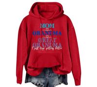 Hoodies For Women Mom Grandma Great I Just Keep Getting Better Pocket Holiday Long Sleeve Ladies Hoodie Pullover Hooded Sweatshirts Trendy Winter Comfy Causal Fall (Red, L) Women Hoodie