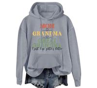 Hoodies For Women Mom Grandma Great I Just Keep Getting Better Pocket Holiday Long Sleeve Ladies Hoodie Pullover Hooded Sweatshirts Trendy Winter Comfy Causal Fall (Grey, XXL) Red Hoodie Women