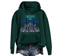 Hoodies For Women Mom Grandma Great I Just Keep Getting Better Pocket Holiday Long Sleeve Ladies Hoodie Pullover Hooded Sweatshirts Trendy Winter Comfy Causal Fall (Green, XL) Pink Hoodie Women